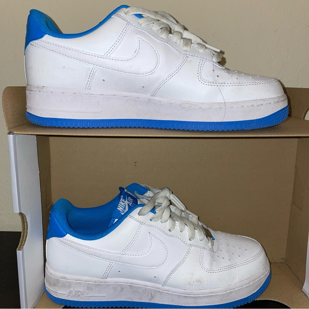 Size 8 - Nike Air Force 1 '07 White Light Photo Blue